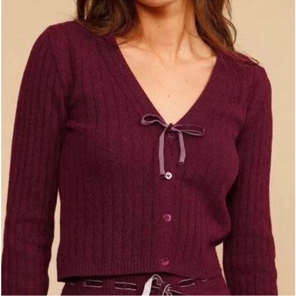 🍷 🌟 New Rouje Raphael cardigan burgundy FR 34/US 2